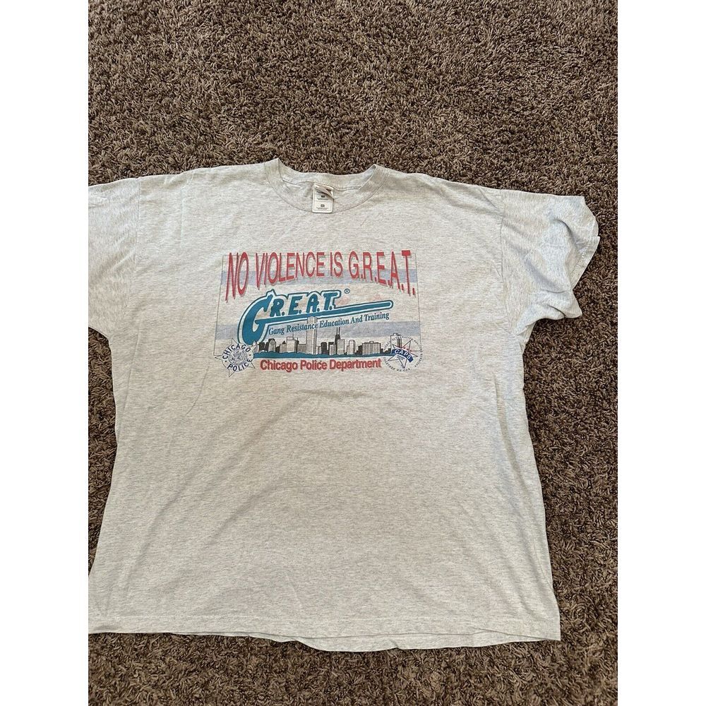 Vintage Chicago Police Department Stop The Violence T-Shirt 1994 Size Xxl Cpd